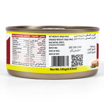 White Meat Tuna Chunks In Sunflower Oil 185g