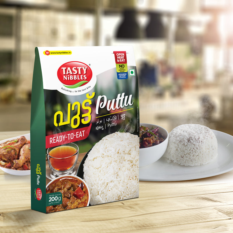 Ready To Eat Puttu 200g | Open Heat & Eat | No Added Preservatives | Japanese RETORT Technology