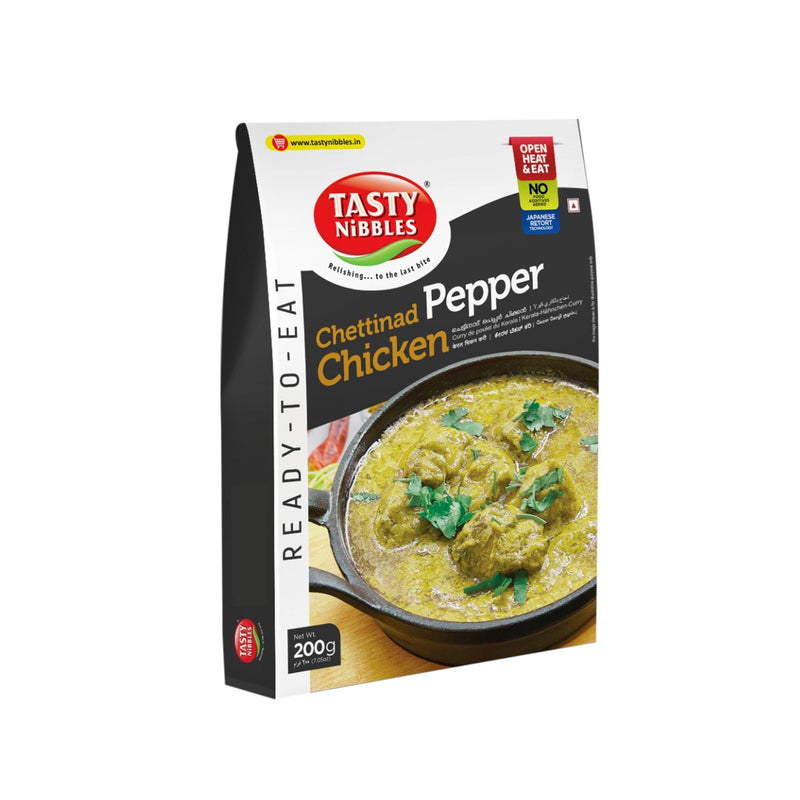 Ready To Eat Chettinad Pepper Chicken 200g | Open Heat & Eat | No Food Additives Added | Japanese RETORT Technology