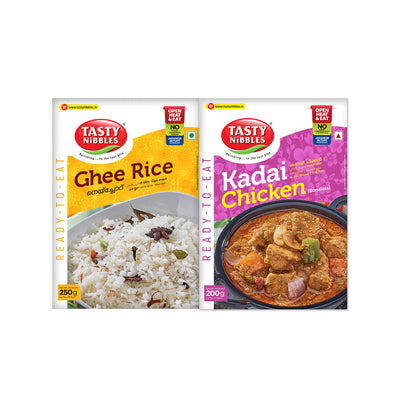 GHEE RICE AND CHICKEN CURRY COMBO PACK