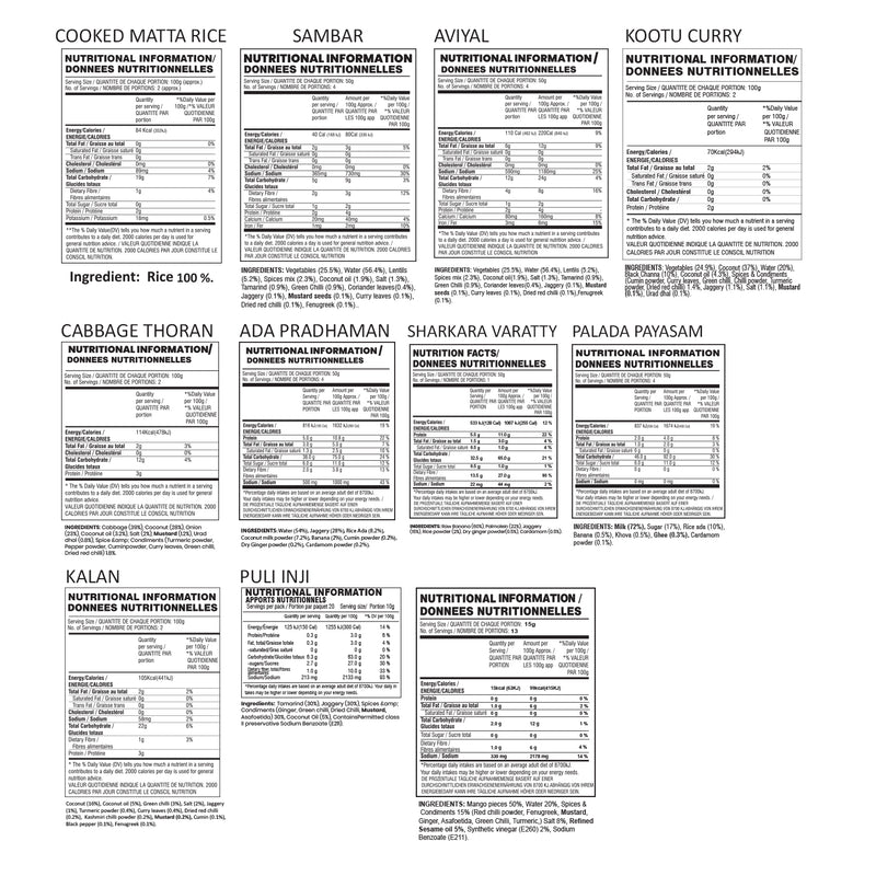Ready to Eat Kerala Sadhya Pack