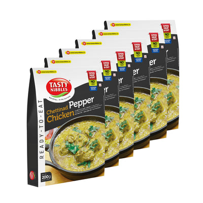 Ready To Eat Chettinad Pepper Chicken 200g | Open Heat & Eat | No Food Additives Added | Japanese RETORT Technology