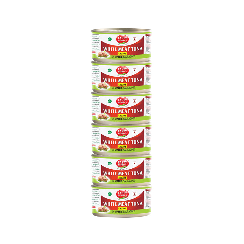 White Meat Tuna Chunks in Water, Salt Added 185g