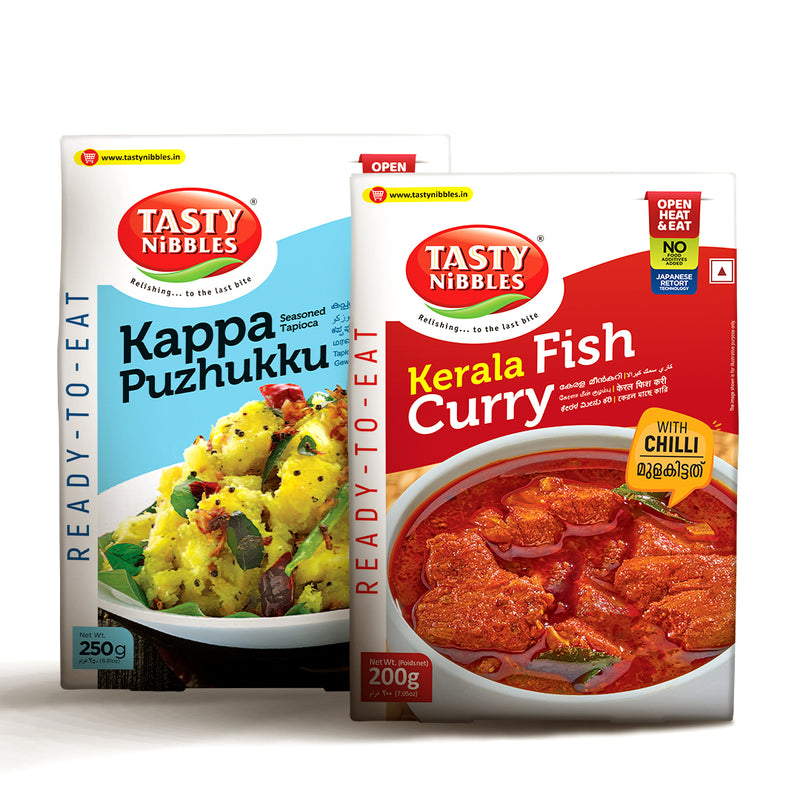 Kappa Puzhukku & Kerala Fish Curry Combo
