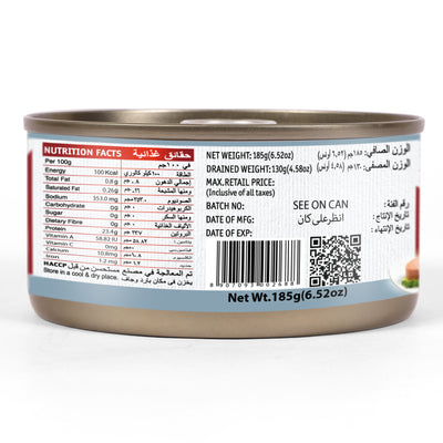 White Meat Tuna Chunks in Water 185g