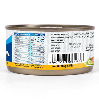 Light Meat Tuna Flakes In Sunflower Oil With Ginger Slices 185g