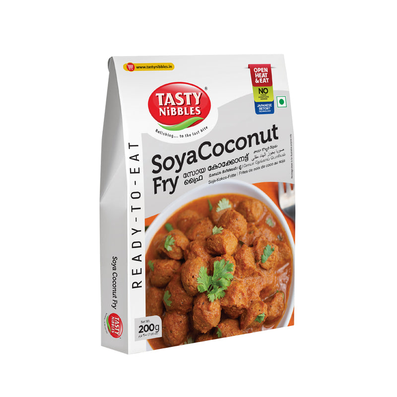 Ready to Eat Soya Coconut Fry 200g | Open Heat & Eat | No Food Additives Added | Japanese RETORT Technology
