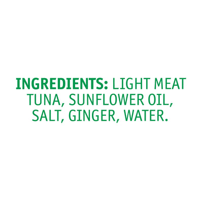 Light Tuna Meat Chunks In Sunflower Oil Ginger Slices 185g