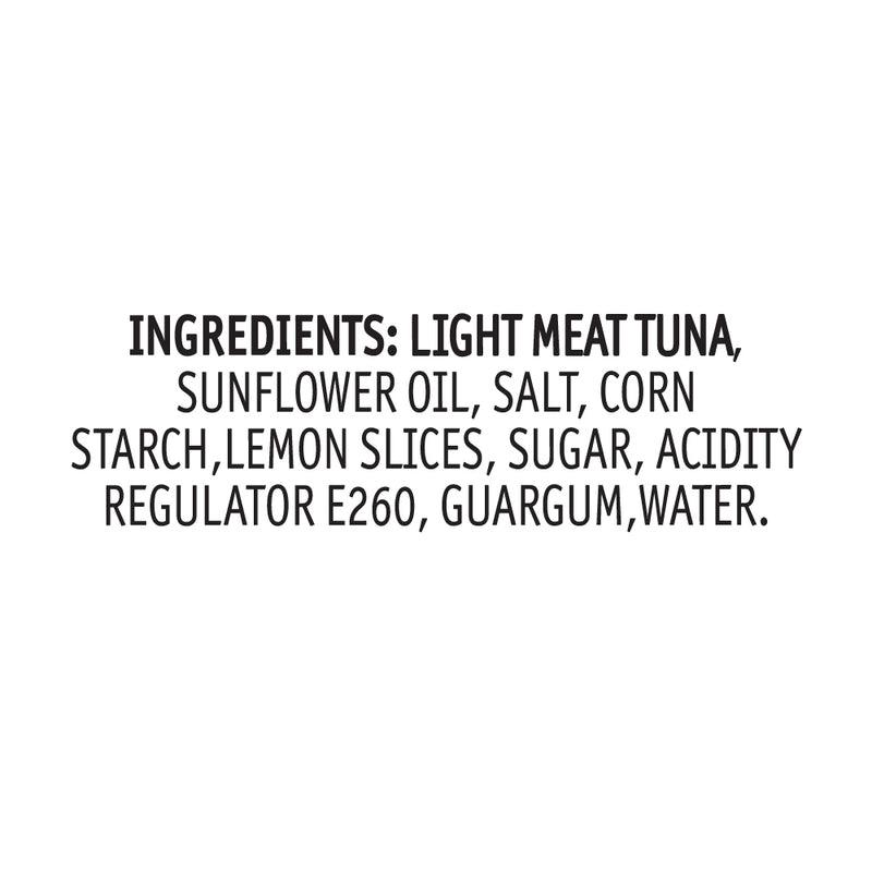 Light Tuna Meat Chunks In Sunflower Oil Lemon Slice 185g