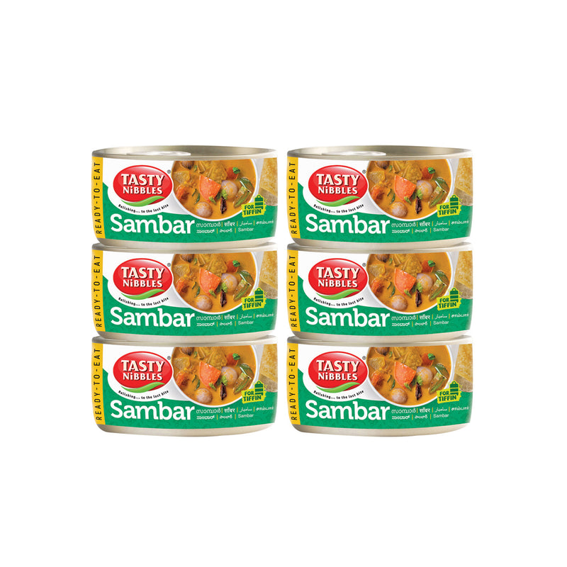 Ready To Eat Tiffin Sambar 185g | Open Heat & Eat | No Food Additives Added | Japanese RETORT Technology