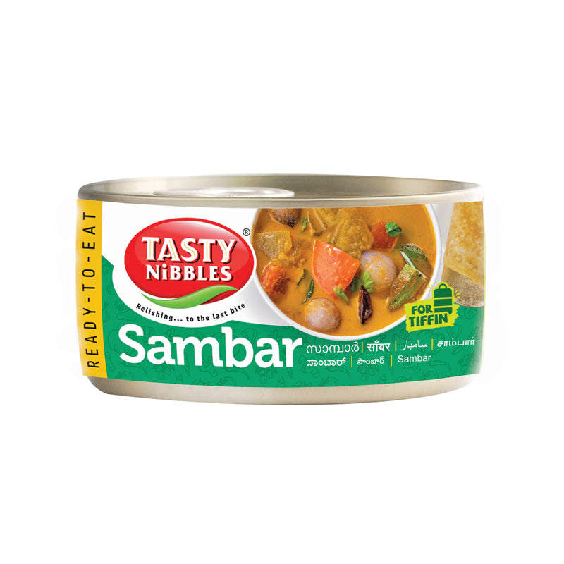 Ready To Eat Tiffin Sambar 185g | Open Heat & Eat | No Food Additives Added | Japanese RETORT Technology